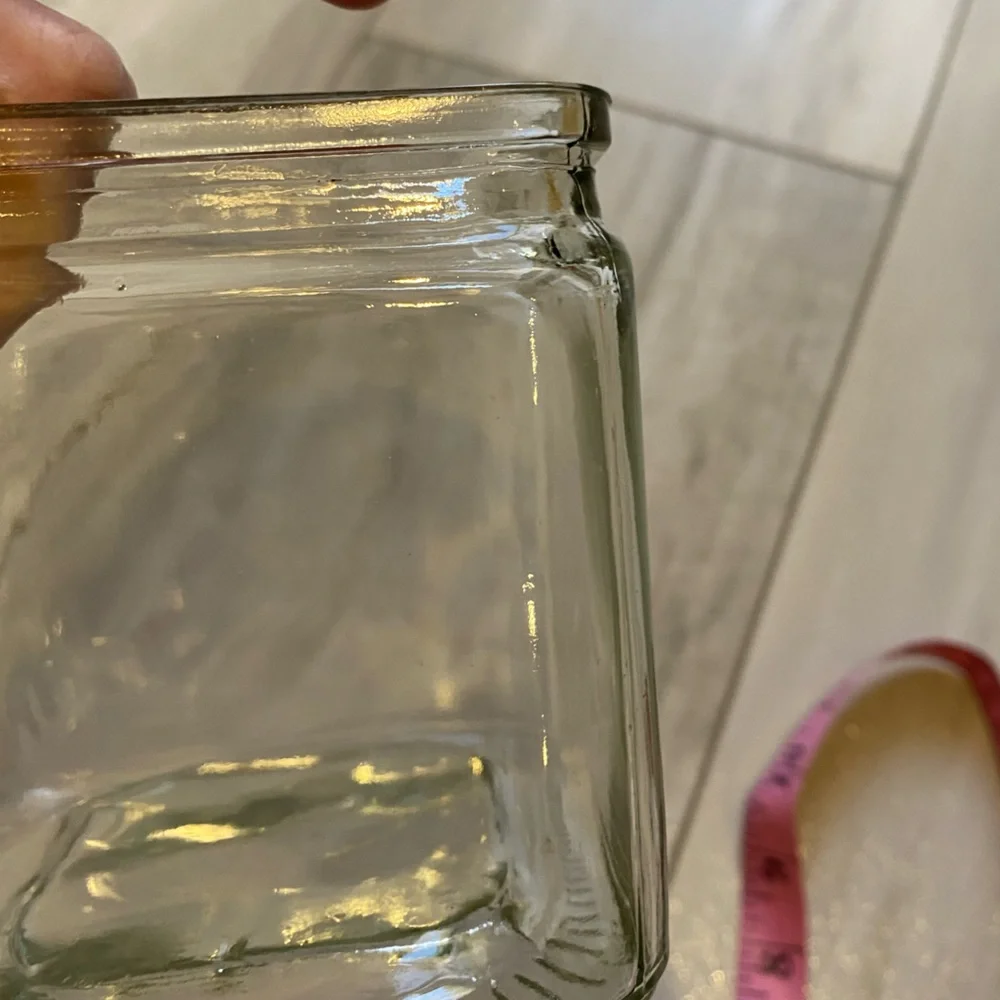 Bundle of 2 Small Square Shaped Clear Glass Flower Vases